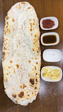 Restoran kafe hazırlama masasında insanlar olmadan. Yüksek kalite fotoğraf