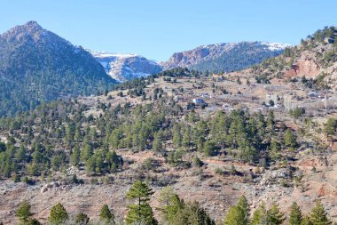 Dağlık orman manzarası. Yüksek kalite fotoğraf