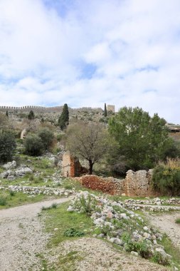 Eski taş kalıntıları. Yüksek kalite fotoğraf