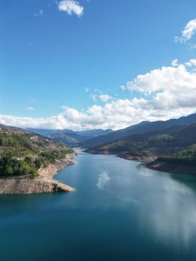Çam ormanı sonbahar kozalaklı ağaçlar kışın hindi arasında park ederler. 