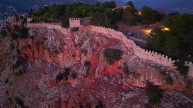 Türkiye 'deki Alanya Kalesi. Yüksek kaliteli FullHD görüntüler