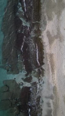 Şeffaf alt deniz manzaralı taşlar arka planda. Yüksek kalite 4k görüntü