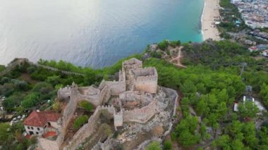 Türkiye 'deki Alanya Kalesi. Yüksek kaliteli FullHD görüntüler