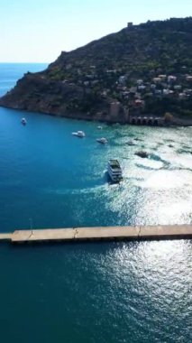 4k alanya 'daki İHA' dan liman görüntüsü