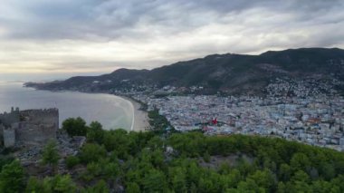 Türkiye 'deki Alanya Kalesi. Yüksek kaliteli FullHD görüntüler