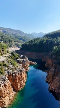 Rocky turkuaz kanyonu. Yüksek kalite fotoğraf