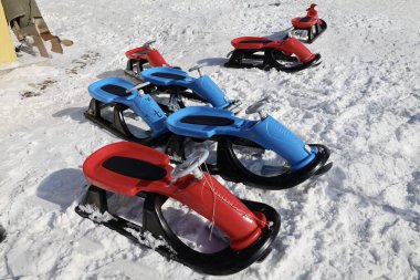 Kar kızağı dağı. Yüksek kalite fotoğraf