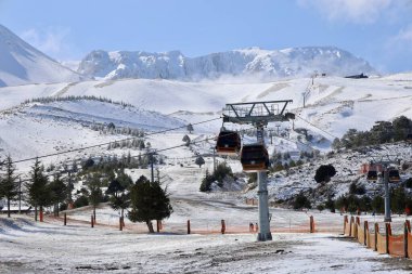 Kablolu araba karı. Yüksek kalite fotoğraf