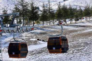 Kablolu araba karı. Yüksek kalite fotoğraf