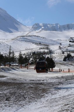 Kablolu araba karı. Yüksek kalite fotoğraf