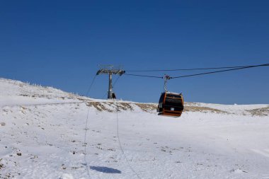 Kablolu araba karı. Yüksek kalite fotoğraf