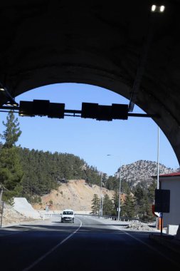 Otoyol tüneli girişi. Yüksek kalite fotoğraf