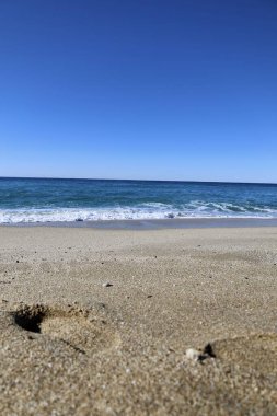 Kumsal kum ayak izi. Yüksek kalite fotoğraf