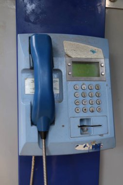 Mavi umumi telefon. Yüksek kalite fotoğraf