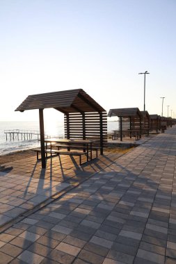 Balkon deniz manzaralı. Yüksek kalite fotoğraf