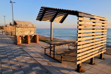 Balkon deniz manzaralı. Yüksek kalite fotoğraf