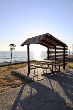 Balkon deniz manzaralı. Yüksek kalite fotoğraf