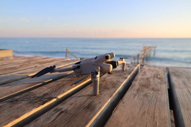 Plaj günbatımı masası. Yüksek kalite fotoğraf