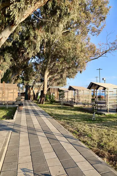 Park ahşap barınakları. Yüksek kalite fotoğraf