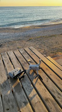 Plaj günbatımı masası. Yüksek kalite fotoğraf