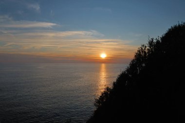Günbatımı okyanus plajı. Yüksek kalite fotoğraf
