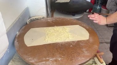 Hamur eti doldur. Yüksek kalite 4k görüntü