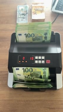 Para sayma makinesi. Yüksek kalite 4k görüntü