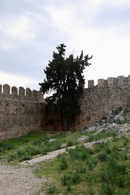 Eski kasabanın tarihi yeri Stone kemer girişi. Yüksek kalite fotoğraf