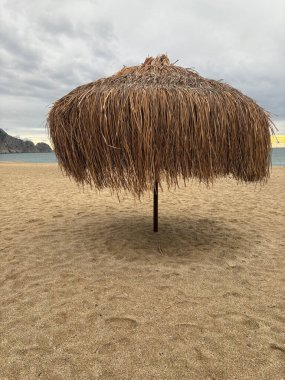 Plaj sandalyesi günbatımı Yüksek kalite fotoğraf