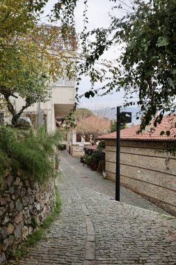 Eski kasabanın tarihi yeri Stone kemer girişi. Yüksek kalite fotoğraf