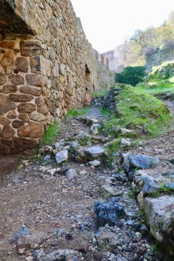 Eski kasabanın tarihi yeri Stone kemer girişi. Yüksek kalite fotoğraf