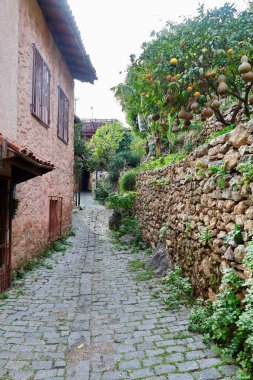 Eski kasabanın tarihi yeri Stone kemer girişi. Yüksek kalite fotoğraf