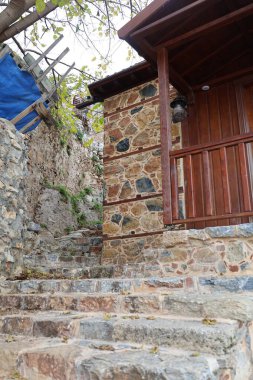 Eski kasabanın tarihi yeri Stone kemer girişi. Yüksek kalite fotoğraf
