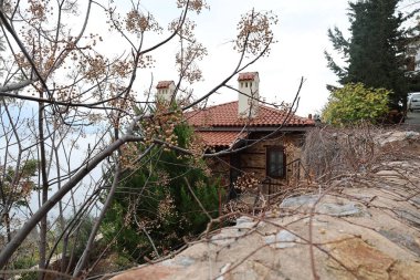 Eski kasabanın tarihi yeri Stone kemer girişi. Yüksek kalite fotoğraf