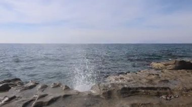 Okyanus dalgaları kıyıları, deniz manzarası,