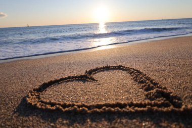 Kalp kumsalı. Yüksek kalite 4k görüntü