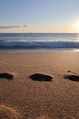 Kumsal kum yazıları. Yüksek kalite fotoğraf