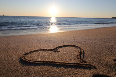Kalp kumsalı. Yüksek kalite 4k görüntü