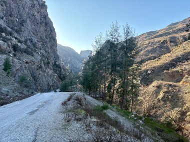 Dağ virajı yolu. Yüksek kalite fotoğraf
