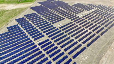 Güneş paneli alanı, görünüm, güneş enerjisi, ışık,