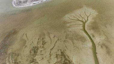 Yukarıdan Salt Lake manzarası. Turistik cazibe