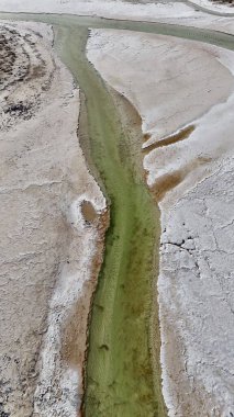 Yukarıdan Salt Lake manzarası. Turistik cazibe