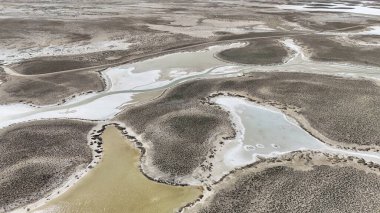 Yukarıdan Salt Lake manzarası. Turistik cazibe