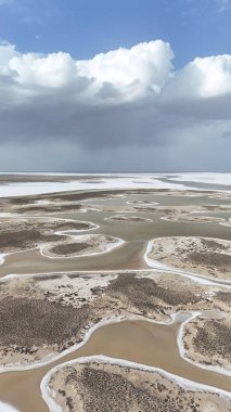 Yukarıdan Salt Lake manzarası. Turistik cazibe
