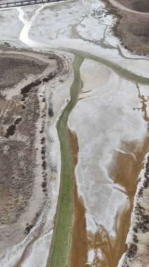 Yukarıdan Salt Lake manzarası. Turistik cazibe