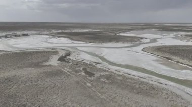 Yukarıdan Salt Lake manzarası. Turistik cazibe