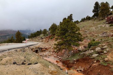 Dönek dağ yolu. Yüksek kalite fotoğraf