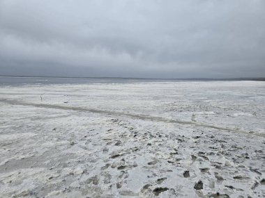 Yukarıdan Salt Lake manzarası. Turistik cazibe