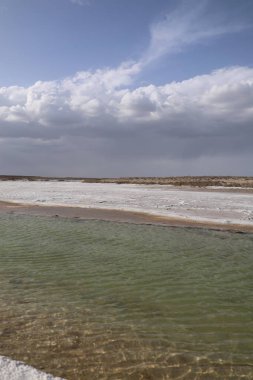 Yukarıdan Salt Lake manzarası. Turistik cazibe