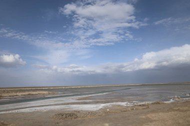 Yukarıdan Salt Lake manzarası. Turistik cazibe